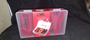 CWC Cook With Color On-The-Go Snack Box 3 Compartment Divided Tray Red NEW